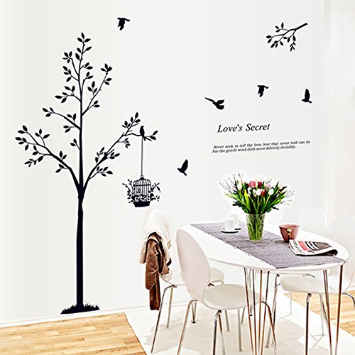 Preisvergleich Produktbild Geheimer Baumvogelkäfigvogelwandaufkleberwohn...