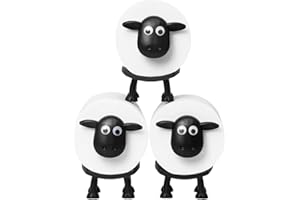 IKOPFLN 3 Stück Toilettenpapierhalter mit Schaf, lustiger Toilettenpapierhalter, freistehend, Badezimmer-Set, Toilettenpapierhalter, lustige Seidenpapierrollen-Aufbewahrung（Schaf）