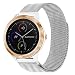 Produktbild ANBEY Armband für Garmin Vivoactive 3 / Garmin Vivomove/Samsung Gear Sport/Samsung Gear S2 Armband,20mm Milanaise wechselarmband Edelstahllegierung mit speziellem Magnet schluss Sliver