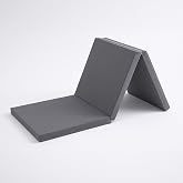 Homedius Asos Sponge 3 Folding Bed Folding Floor Bed Single Sponge Folding Cushion Bed 70x180x6 cm Grey