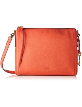 Fossil Damen Emma Umhängetasche, Orange (Lava), 3.81x21.59x24.77 cm