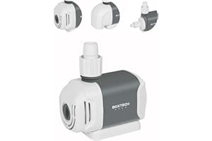 boxtech 25W-1500L/H Pompa sommergibile per acquari Pompa trasportatore per fontane d'acquario Circolazione d'acqua dolce e di mare con 3 ugelli