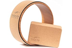 YOUR VIP SKIN YVS® – Yoga Wheel + Mattoncini Yoga, Ruota Yoga + Blocco Yoga Sughero, Wheel Yoga, Ruota Yoga Sughero, Yoga Wheel Cork, Blocchi Yoga, Ruote per Yoga, Yoga Wheel, Cork Yoga Block