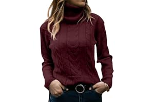 Gekoko Dampolotröja cable Knit eleganta långärmade toppar, lös grovstickad ledig mjuk jumper tröja