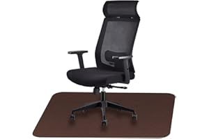 Icegrey Esteras para Sillas Protector de Piso Antideslizante Lavable Rectangular para Silla de Oficina para Pisos de Madera y Piso de Baldosas Marrón 120x90cm