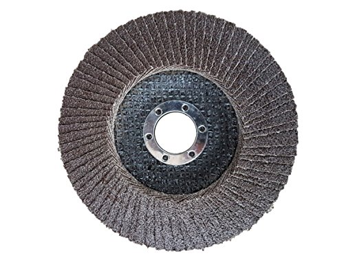 10 x Rostio Fächerscheibe 125 mm Stahl Fächer-Schleifscheibe Braun Normalkorund Flex/Winkelschleifer - 2