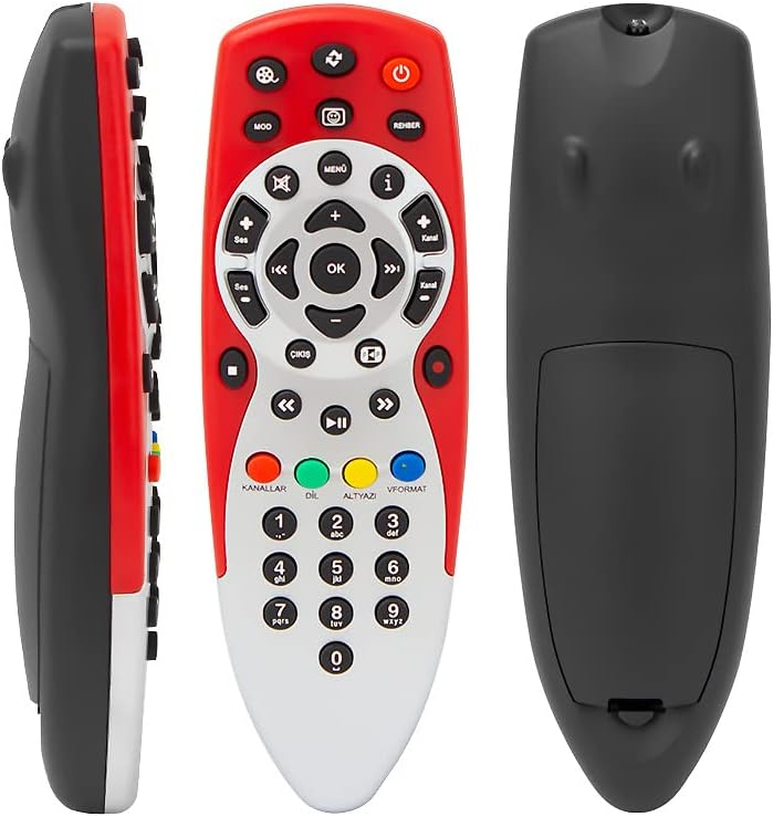 BYCONNERS Digiturk HD Plus Uydu Kumandası KR0084 RT-0084 DIGITURK KIRMIZI KUMANDA