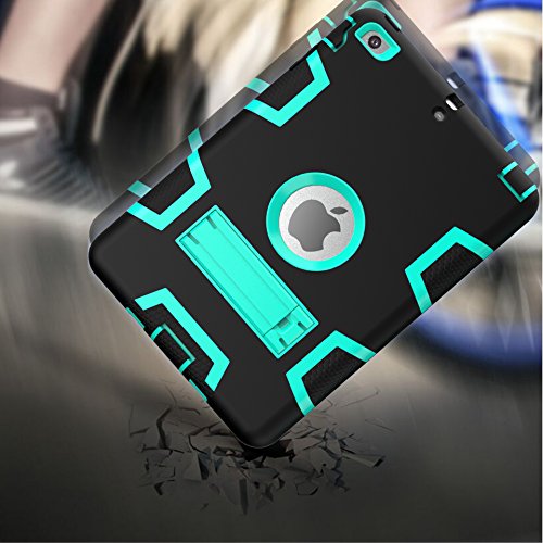 iPad Mini 3/2/1 Fall, eastcoo Spider-Man Militär Silikon Kunststoff Extreme Duty Dual mit Kickstand und Aufkleber kid-proof Schutzhülle Back Cover für iPad Mini 3/2/1 black-green - 5