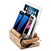Price comparison product image iCozzier® Mini Bamboo Watch Stand Universal Multi-device Charging Station and Cord Organizer Stand Dock for Apple Watch, iPhone, iPad, Samsung Note, Nexus, Samsung Tab, Smartphones, Tablets
