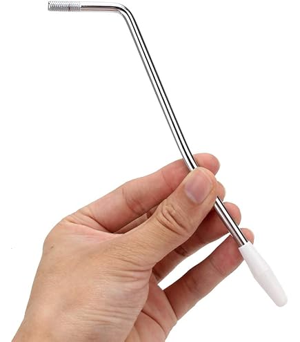 Alnicov Bras De Trémolo 5mm Pour Guitare Electrique Fender/Squier - Chromé Avec Embout Noir