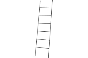 MSV Toallero Escalera Jayden 6 Niveles Acero Negro, Talla única