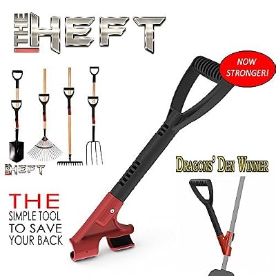 The HEFT Le Spectateur secondaire économiseur de dos Poignée grip pour pelles à neige et outils de jardin Standard Red