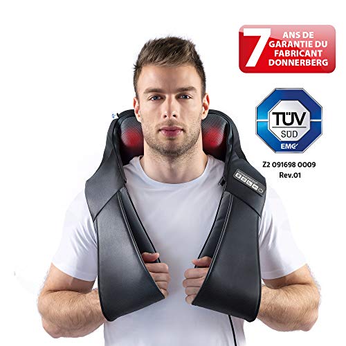 Donnerberg Masseur Cervical Klopfy/ Appareil de Massage Shiatsu et Tapotement/ Relaxation Complet/ Soulagement des Douleurs Musculaires/ Avec la Fonction Chauffante qui Détend les Muscles Contractés