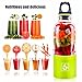 Produktbild Mini-Standmixer, ECVILLA Smoothie Blender, 4 Edelstahlmesser Entsafter, 500ml / 65 Watt (Grün)