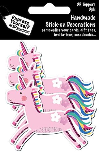 Express Yourself MIP, self Adhesive, Unicorn Multi Pack Toppers - Ideal for Card Making, Gift Wrapping, Scrapbooking, Papercrafts, Childrens Crafts etc