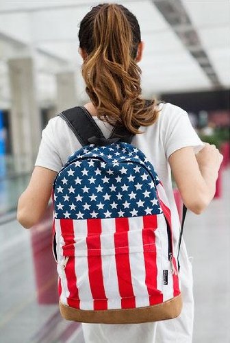 L-EO Backpack The American Flag Backpacks,men and Women Backpacks