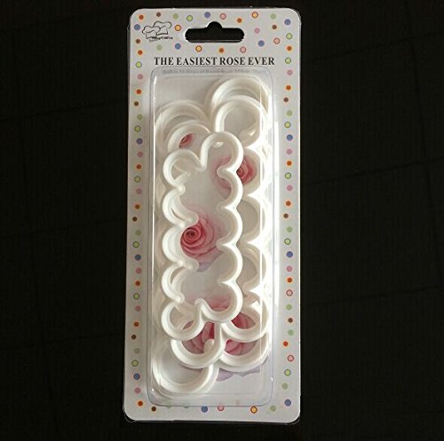 Schönes Leben* 3tlg. Rosen Ausstecher Ausstecherform Kuchendekoration Modellierwerkzeug DIY Backzubehör für Fondant Rose - 8