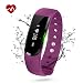 Produktbild Fitness Tracker Armbandes, Bluetooth-Herzfrequenzsensor Wasserdicht IP67 Activity Tracker Armbanduhr Band Smart Armband Schrittzähler Call MSM Reminder Schlaf Monitor für iPhone Android Smartphone