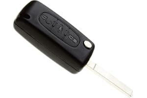 Jongo - Coque de Clé avec Lame Compatible avec Peugeot 207cc et 407 | CE0523 Boitier Clef Plip Voiture Télécommande 3 Boutons