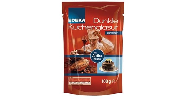 Edeka Dunkle Kuchenglasur Kakaohaltige Fettglasur 100g Amazon De Lebensmittel Getranke