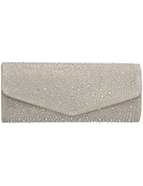 Esther mit Glitzer Umschlag Damen Clutch Party Ball Ladies Bag–SwankySwans