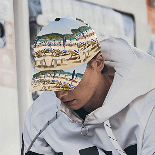 Preisvergleich Produktbild Baseballmütze Fall Sonnenliegen am Strand Frühlingsmütze für Frauen 100% Baumwolle Weiche Passform Unisex Hip-Hop Sport Sommer Strand Aktivitäten Süße Baseballmützen