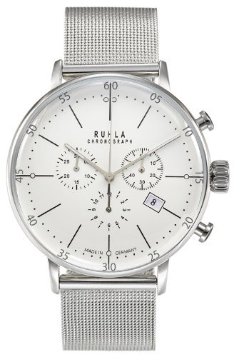 Ruhla chrono 91203M Garde Herrenuhr Chronograph rund Milanaiseband Stahl Armbanduhr Ruhla chrono 91203M Garde Herrenuhr Chronograph rund Milanaiseband Stahl Armbanduhr