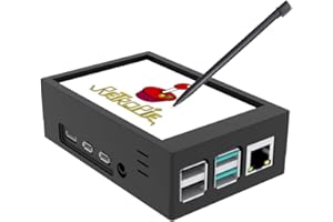 CUQI Do Raspberry Pi 4-calowy ekran, 320 x 480 (pikseli) TFT z obudową z tworzywa ABS, regulowana jasność, kompatybilny z Raspberry Pi 4 / Raspbian/Ubuntu/Kali