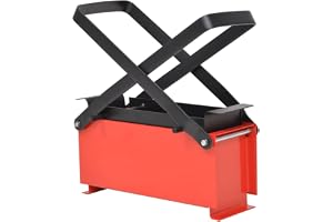 vidaXL Paper Log Briquette Maker Steel 34x14x14 cm Black and Red