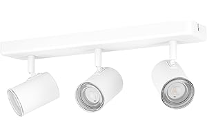 EGLO 3-punktowa lampa sufitowa Consuma 1, reflektor sufitowy do salonu i łazienki oprawa podsufitowa zami stal w kolorze białym oprawka GU10 IP44