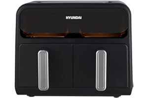 Hyundai Freidora de Aire sin Aceite 8 Litros, Air Fryer HAF8000DD. 2400 W, 8 Programas, Negro