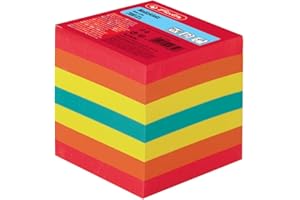 Herlitz Blocco note, sfoderato, con copertura, 900 fogli 9 x 9 cm, confezione da 1, bianco 700 Blatt Farbig