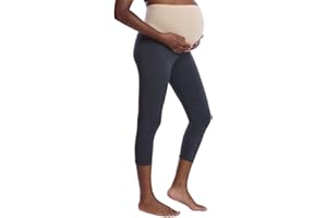 Motherhood Maternity Damskie Essential Stretch Crop Długość Sekretne dopasowanie Brzuch Legginsy