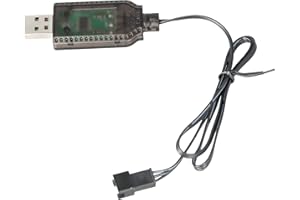 Litinliv USB Charger Cable with 7.4v sm-3p Connector for Remote Control Cars Toys, Rc Car Charger, RC Vehicle Buggy Car Truck Boat FPV Drone Quadcopter