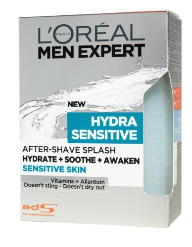 L'Oreal Paris - Men Expert Hydra Sensitive After-Shave Splash for Sensitive skin - 100ml or 3.4oz
