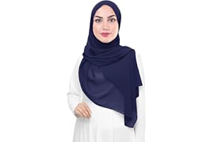 Lina & Lily Damen Muslim Premium Chiffon Hijab Kopftuch Schal aus Leicht Stoff