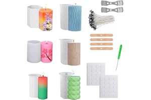 HIQE-FL Stampi per Candele in Silicone,6 Pezzi Candele a Forma di Gomitolo,Forma di Candela in Silicone 3D,Forma di Candela Fai da Te,Candele a Forma di Gomitolo di Lana (J)