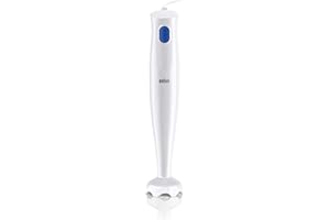 Braun MINIPIMER MQ10.000P MultiQuick1 5 ANNI DI ASSISTENZA, Frullatore ad immersione leggero, Sistema EasyTwist per cambiare facilmente accessorio, Tecnologia Splash niente schizzi, Bianco