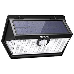 Mpow 120 ° Weitwinkel Solarleuchte mit Bewegungssensor, 63 LED