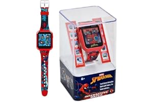 CARTOON Orologio interattivo, smartwatch per bambini, multifunzione, ricaricabile con USB (Spiderman)