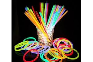 XXJXING Braccialetti Luminosi Fluorescenti 40 pezzi, 40 connettori, (40 pezzi)