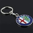 PSL Metal Car Logo Keychain Key Chain Keyring Key Ring For Alfa Romeo cars