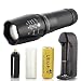 Produktbild 2000 Lumen Taschenlampe Einstellbarer Fokus Zoom CREE XML T6 LED Taschenlampe, ipx-6 wasserabweisend Camping Taschenlampe Flash Licht, Handheld Taschenlampe für Outdoor Sports, Powered by 1 Stück 18650, 1 26650 oder 3 AAA Batterie (nicht enthalten)
