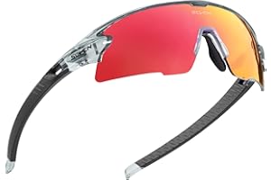 SCVCN Gafas de sol polarizadas Deportivas Ciclismo con 3 lentes intercambiables Hombres Mujeres