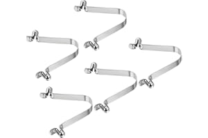 PATIKIL 8.5x6mm Kayak Paddle Snaps, 5 Pack Pole Push Button Spring Clips Steel Hollow Button Locking Tube Double Pins for Camping Awning Tent Pole