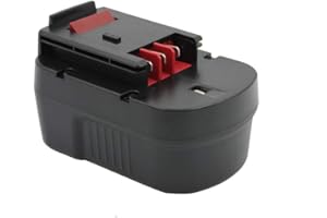 Kinon Reemplazo Herramienta Eléctrica Batería 14.4V 2.0Ah para Black & Decker Taladro Inalambrico Destornillador A14 A144 A144EX A14F BD1444L BD146F3 HPB14 499936-34 Firestorm FS140BX FSB14 FS14PSK