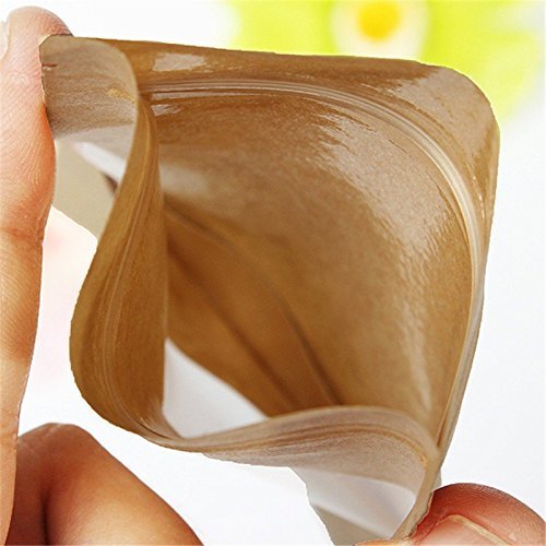 Zedtom 100STK Tüten Papiertüten Kekstüten aus Kraftpapier mit Sichtfenster für Bonbons Lebensmittel Nuss Kaffeebohne - 3