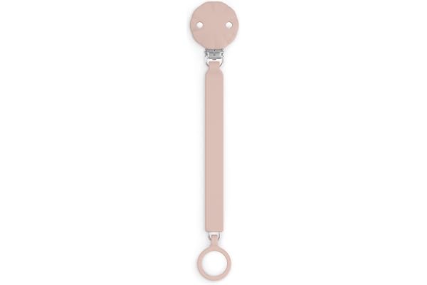 Suavinex, Attache Tétine en Silicone, Attache-Sucette avec Ruban Plat et Souple, pour Bébés +0 Mois, Clip avec Plaque en Soft-Silicone, pour la Sucette Wonder, Pale Mauve