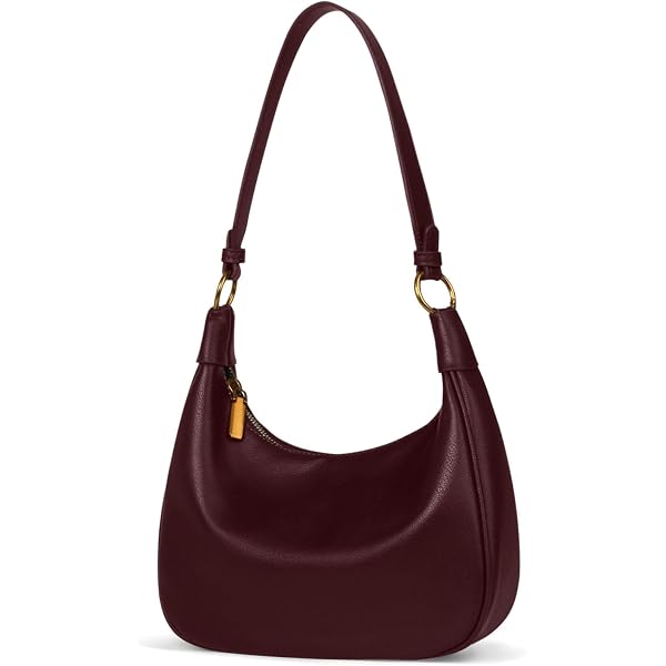 Sac à Bandoulière Rouge Y2K Pour Femme - Sac Cuir Verni Bordeaux Avec Poignée