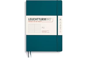 LEUCHTTURM1917 359676 Notebook Composition (B5) softcover, 123 Numbered Pages, Pacific Green, Dotted